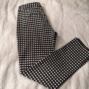 Banana Republic Checked Ankle Pants | Slim-Fit Mid-Rise Slacks Size 2